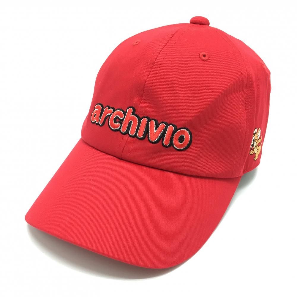 アルチビオ×トムとジェリー キャップ レッド ロゴ刺しゅう レディース 00 ゴルフウェア モデル archivio