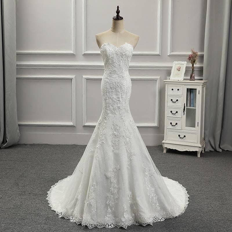 ワンピースですマーメイドドレス ウエディングドレス 安い 花嫁 白 結婚式 ロングドレス 二次会 パーティードレス 披露宴 イブニングドレス お呼ばれドレ