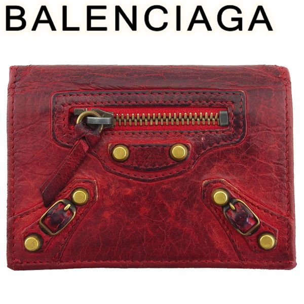 バレンシアガ BALENCIAGA カードケース レッド レディース 中古 楽天