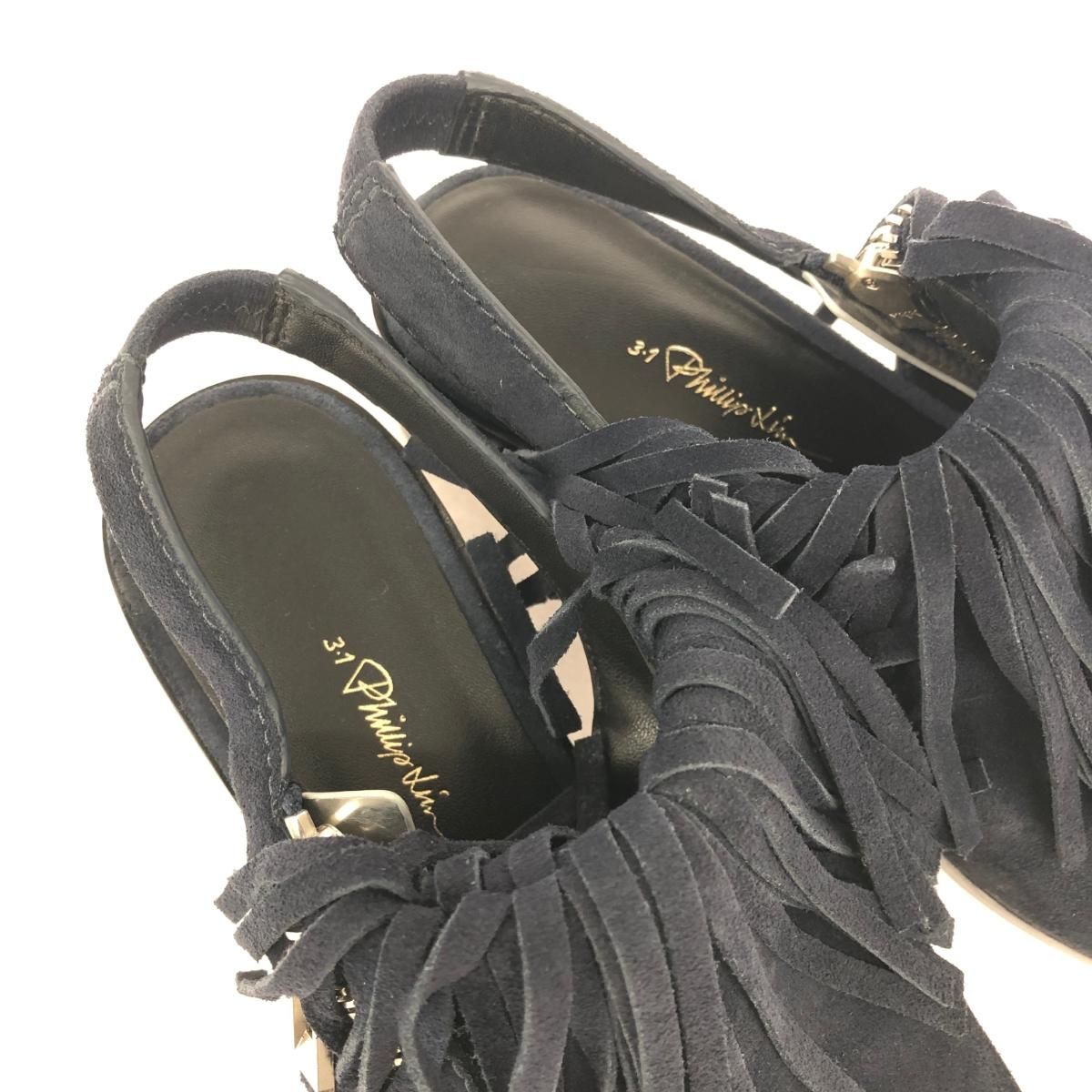 3.1 Phillip Lim 3.1フィリップリム タッセル サンダル ネイビー 