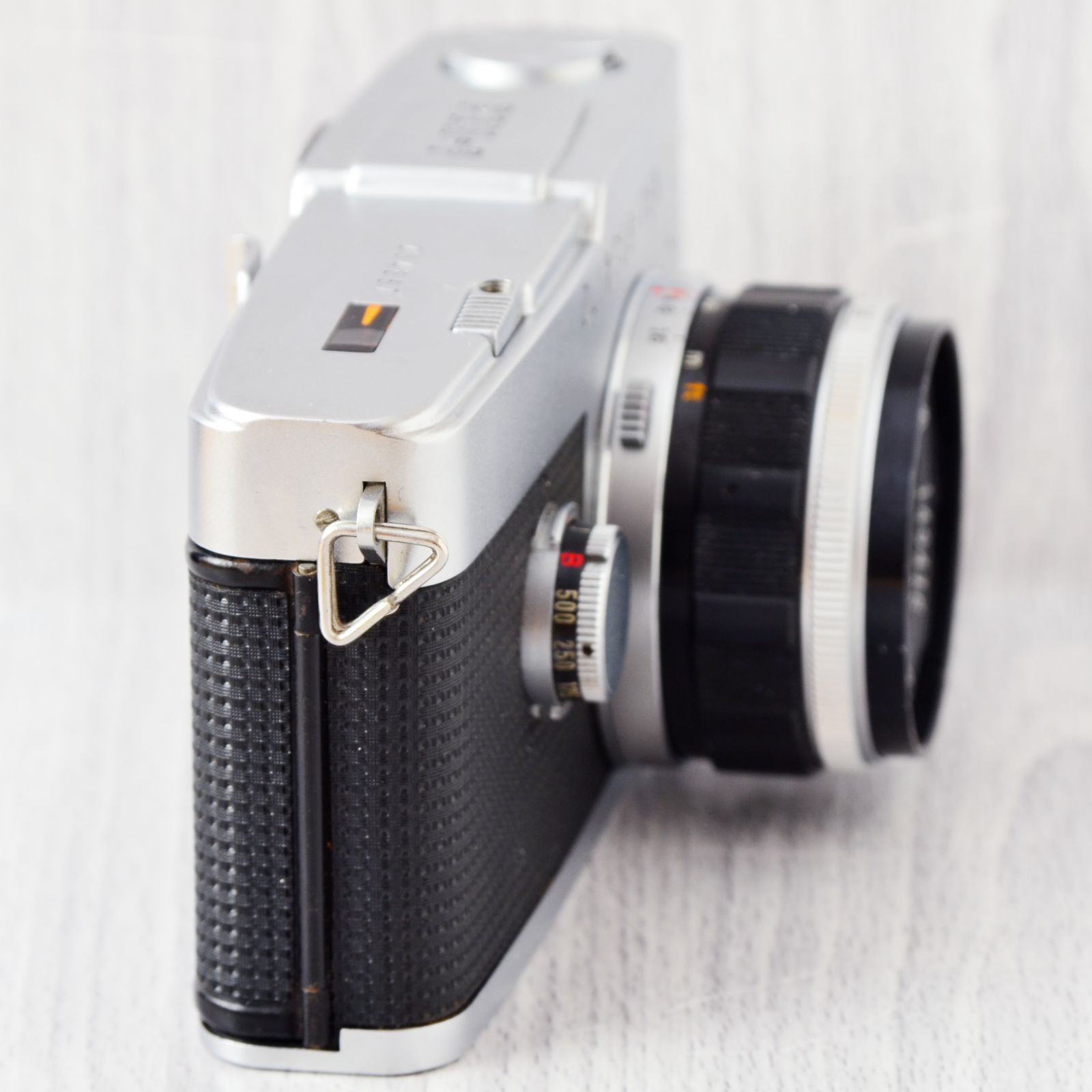 外観極美品! OLYMPUS PEN F + 38mm f1.8 ケース付 修理・整備済 完動品