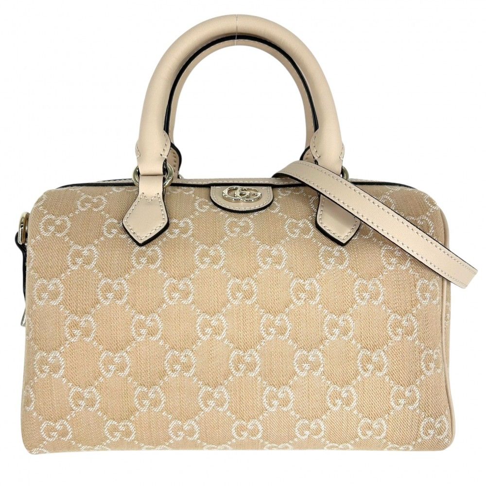 GUCCI グッチ GGキャンバス 2WAY ボストンバッグ ゴールド金具 GUCCI グッチ GGキャンバス 2WAY ボストンバッグ ゴールド金具