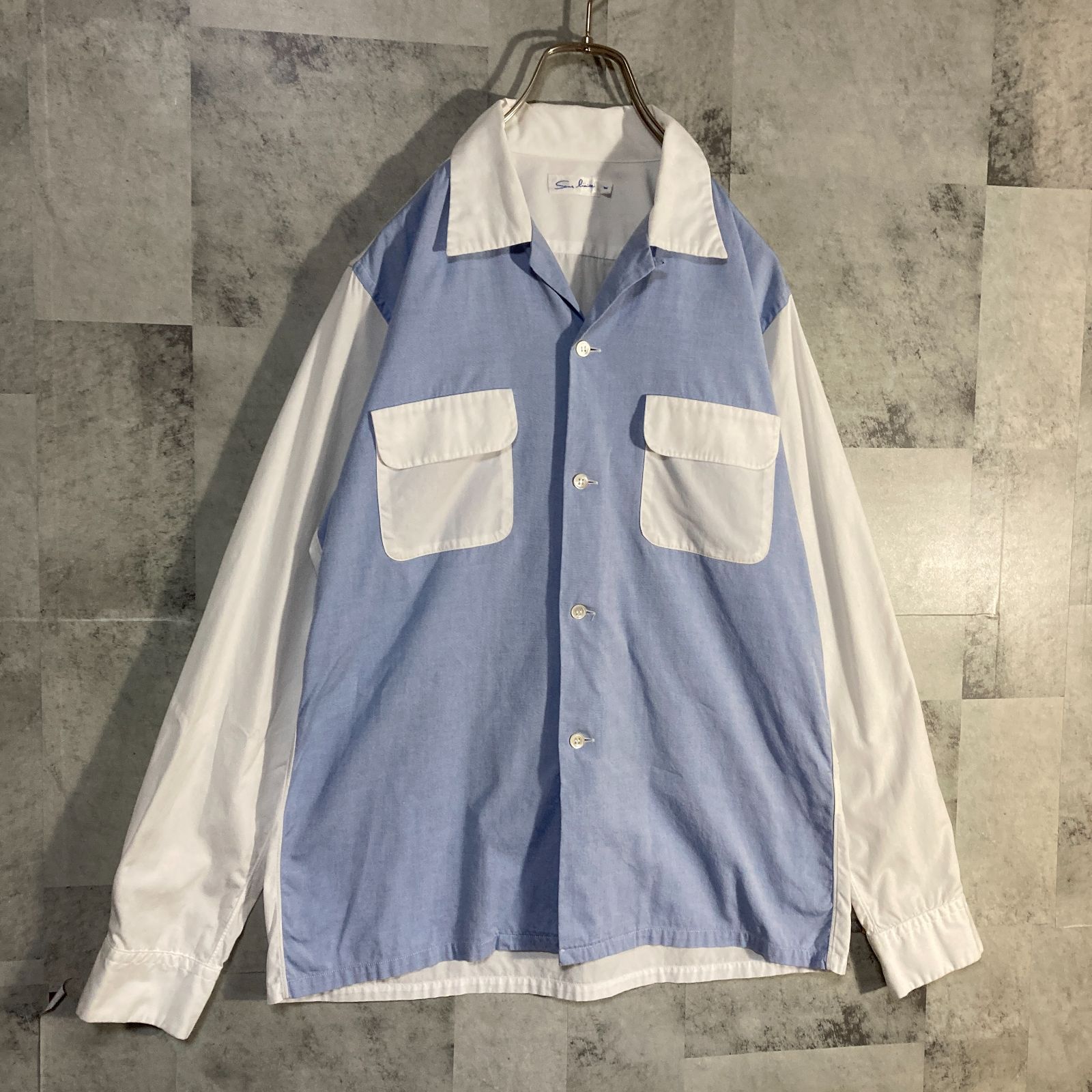 Sans Limite Tシャツ生地 オープンカラーシャツ サイズ0（M） 日本製 Sans limite サンリミット オープンカラー シャツ バイカラー
