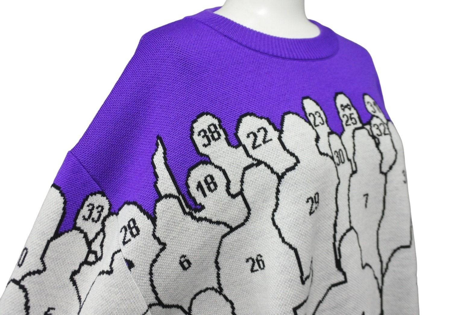 ルイヴィトン　マルチカラー　ジャガードニット LOUIS VUITTON ルイヴィトン ワールド ロゴ 長袖 ニット RM192 OZJ