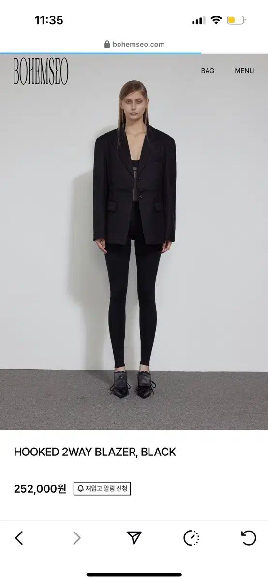 BOHEMSEO ボヘミアンソウル フック ツーウェイ ブレーザー