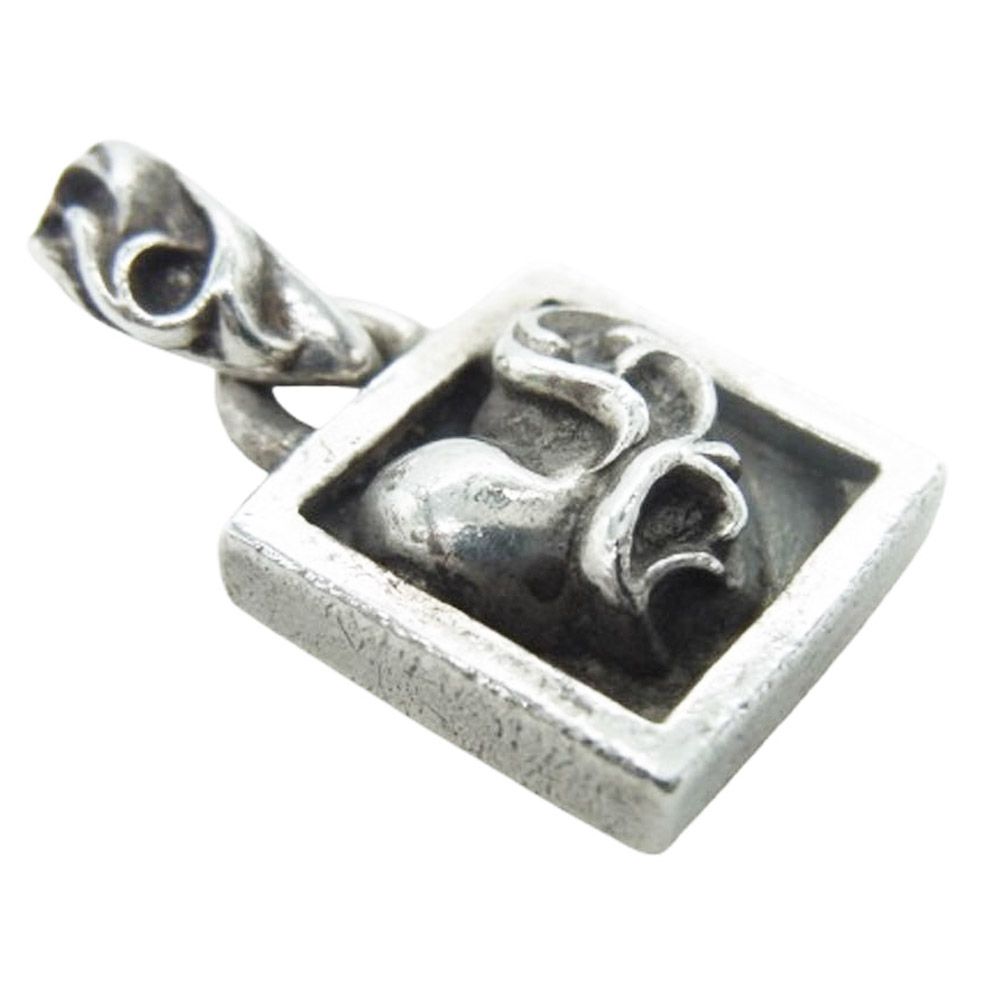 CHROME HEARTS クロムハーツ 原本無 FRAMED HEART フレームド ハート チャーム ペンダント ネックレス トップ シルバー系 WWW_WOWDIGSITE_COM