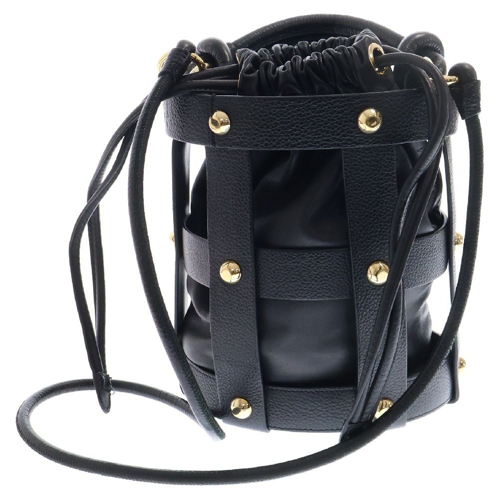 FERRAGAMO] ケージ レザー ショルダーバッグ