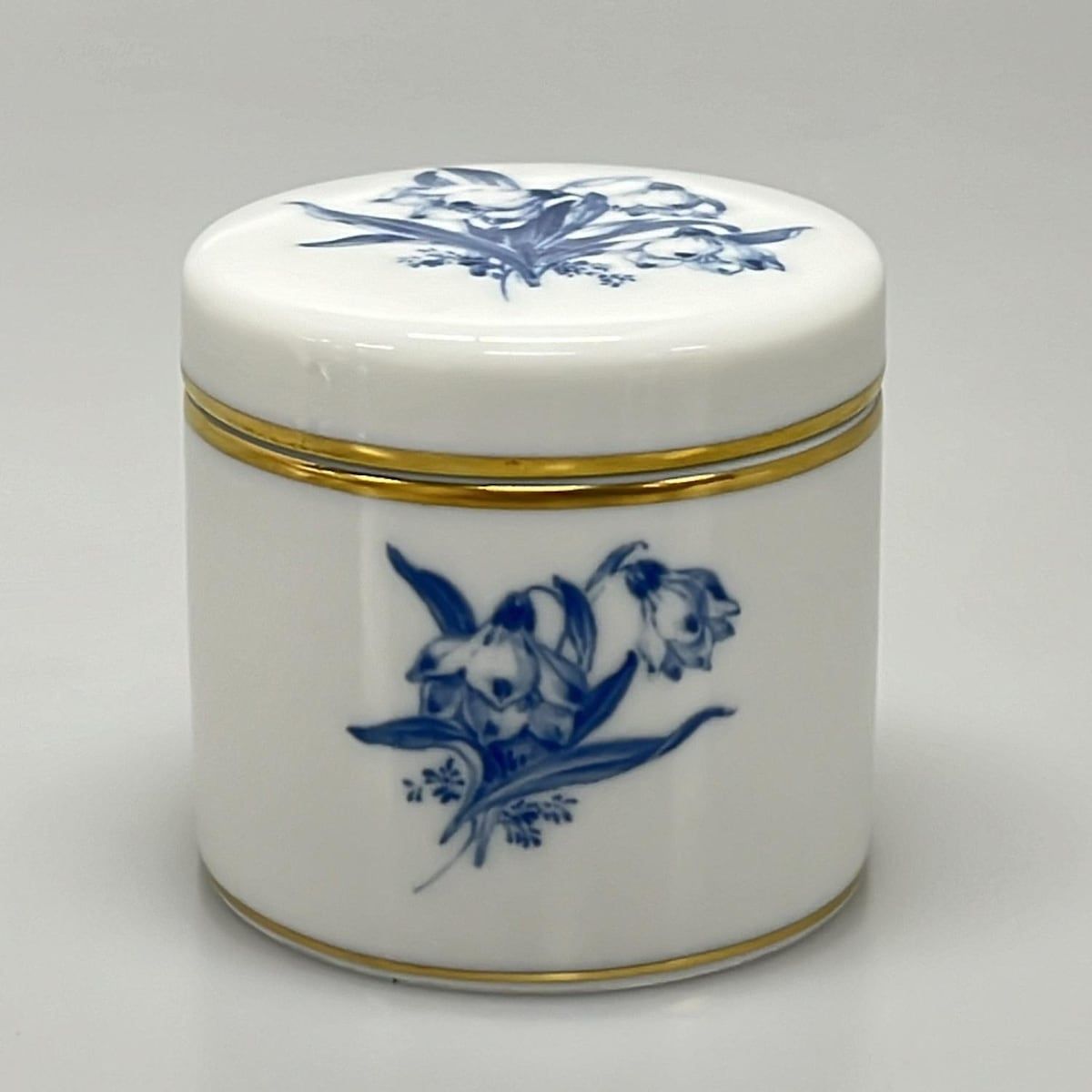 Meissen マイセン 小物 - 白×ネイビー×ゴールド 小物入れ