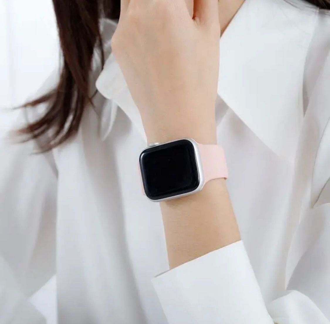 高評価の贈り物 新品 Apple Watch シリコンバンド ベルト ホロアウト オフホワイト