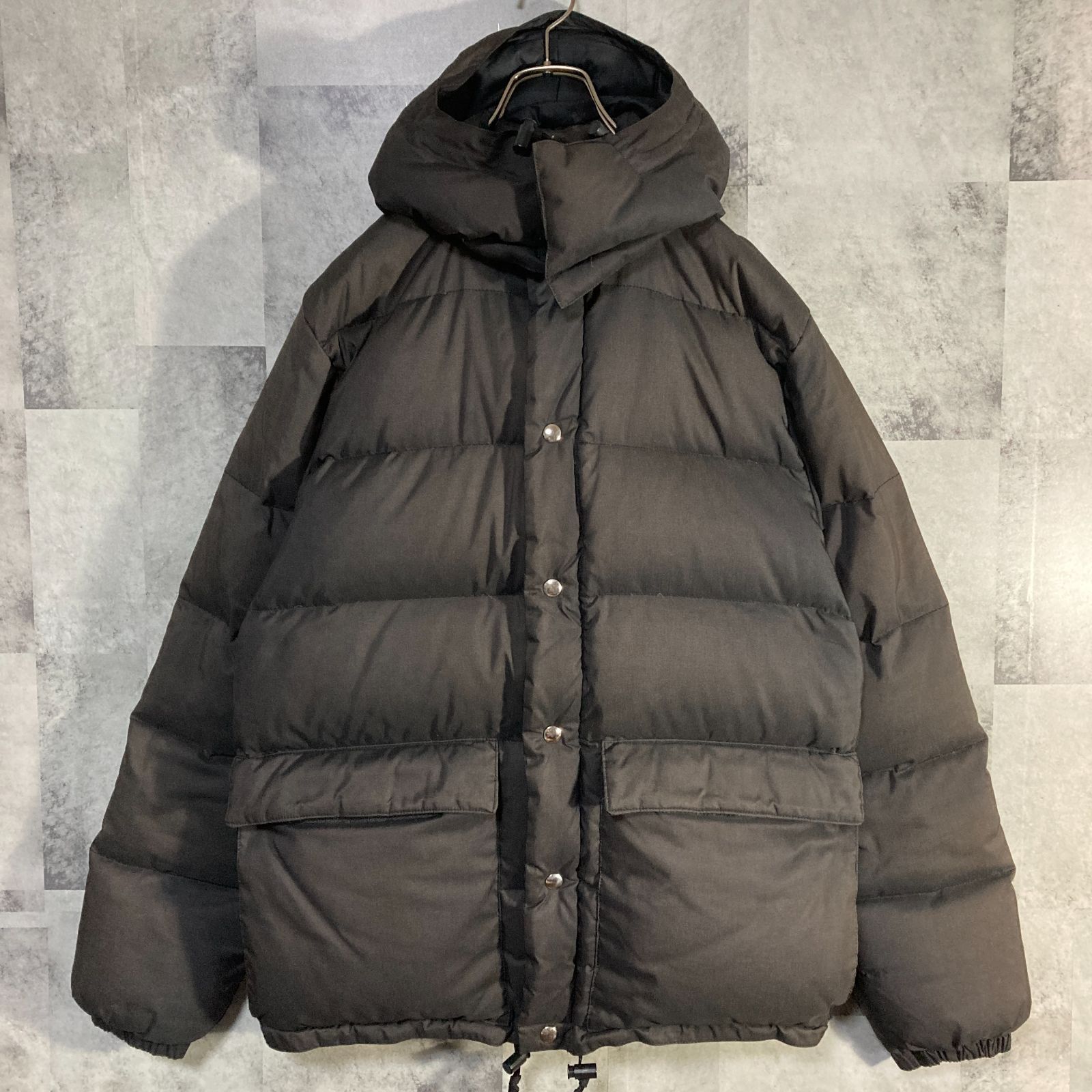 Crescent Down Works クレセントダウンワークス フーディー ダウンジャケット 60 40 クロス ブラック M クラシコパーカー