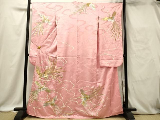平和屋着物□豪華振袖 総刺繍 駒刺繍 雲取り鳳凰文 金彩 正絹