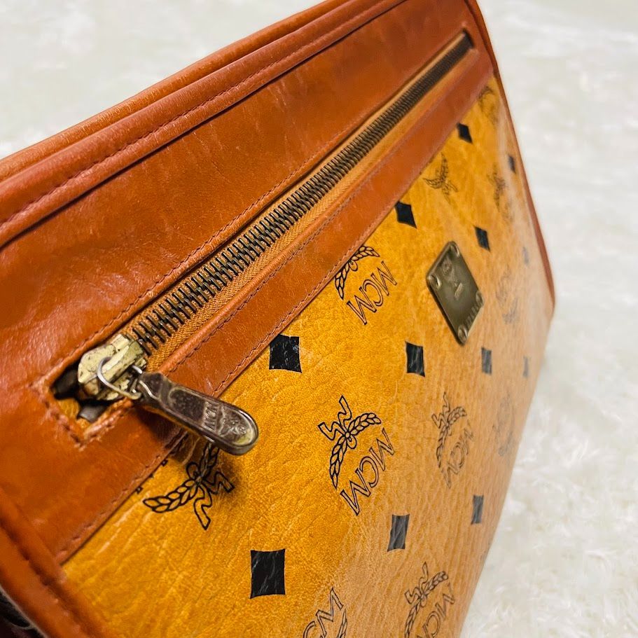 ヴィンテージ MCM クラッチバッグ 総柄 レザー ヴィセトス柄 