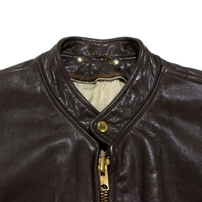 70s vintage THIS GENUINE LEATHER レザー シングルライダース