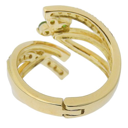 D0.31/G0.30 ガーネット ダイアモンド フラワー リング K18 イエロー  