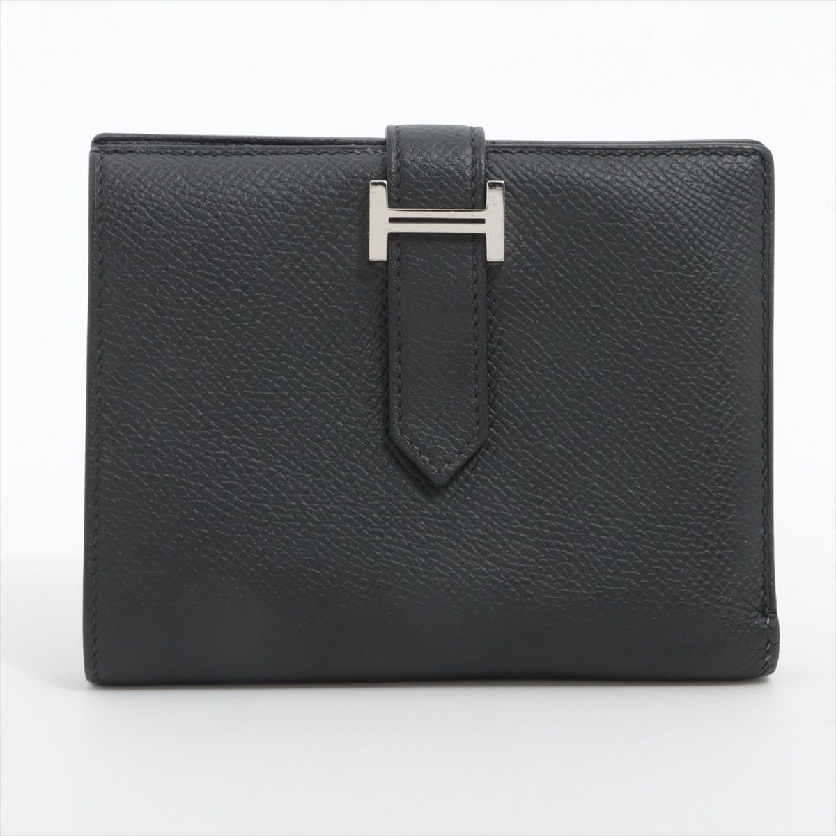 美品♥HERMES エルメス♥フールトゥ コンパクト折財布 キャンバス　ブラック 56008g.jpg