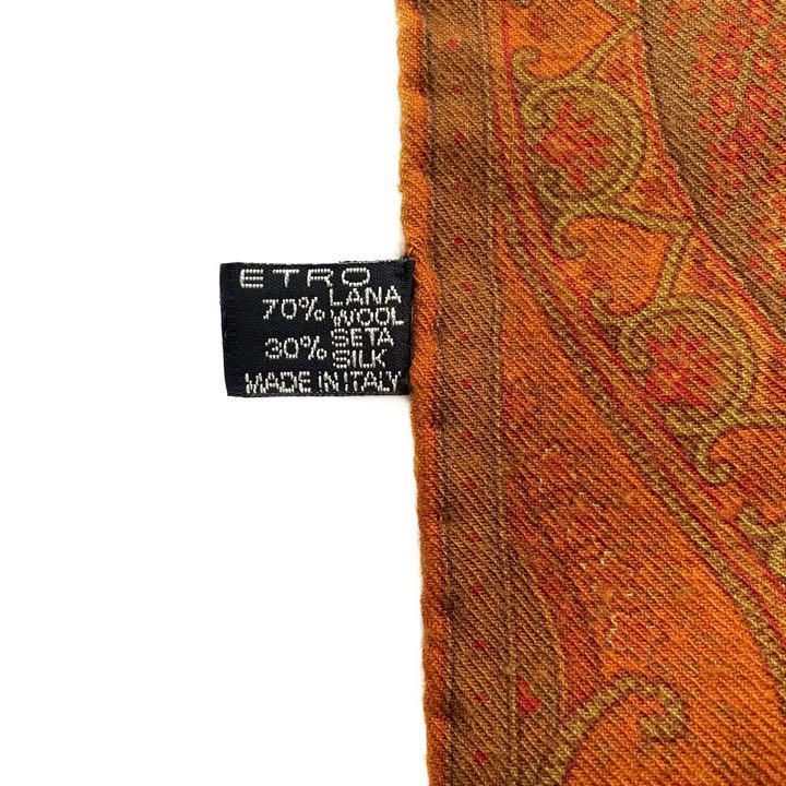 美品】 エトロ ETRO スカーフ ストール ウール シルク