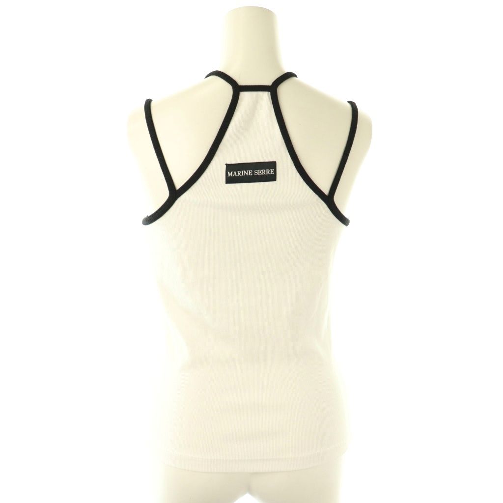 MARINE SERRE ブラック Tennis Court トップス MARINE SERRE ブラック Tennis Court トップス