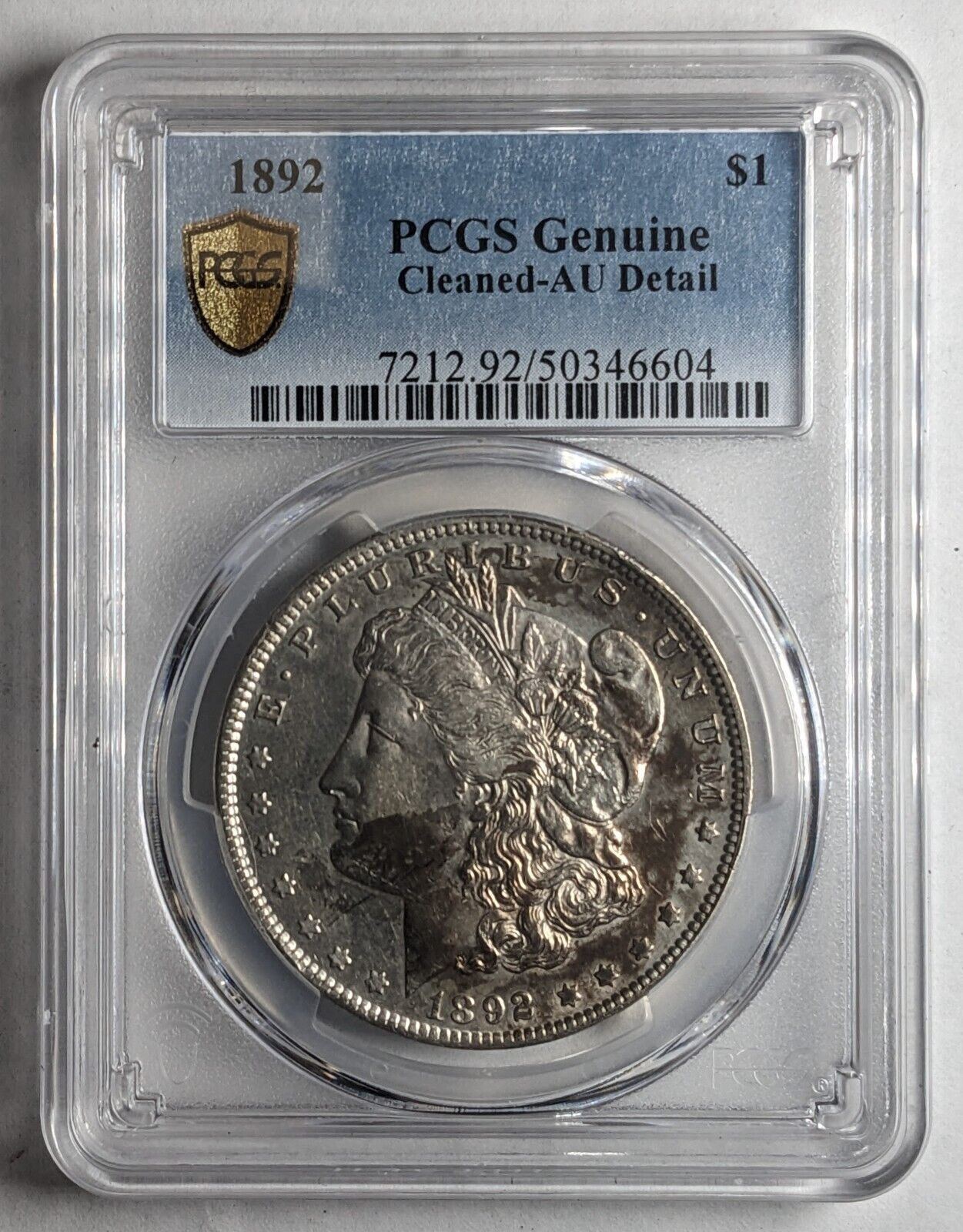 1892 P Morgan Silver Dollar PCGS AU