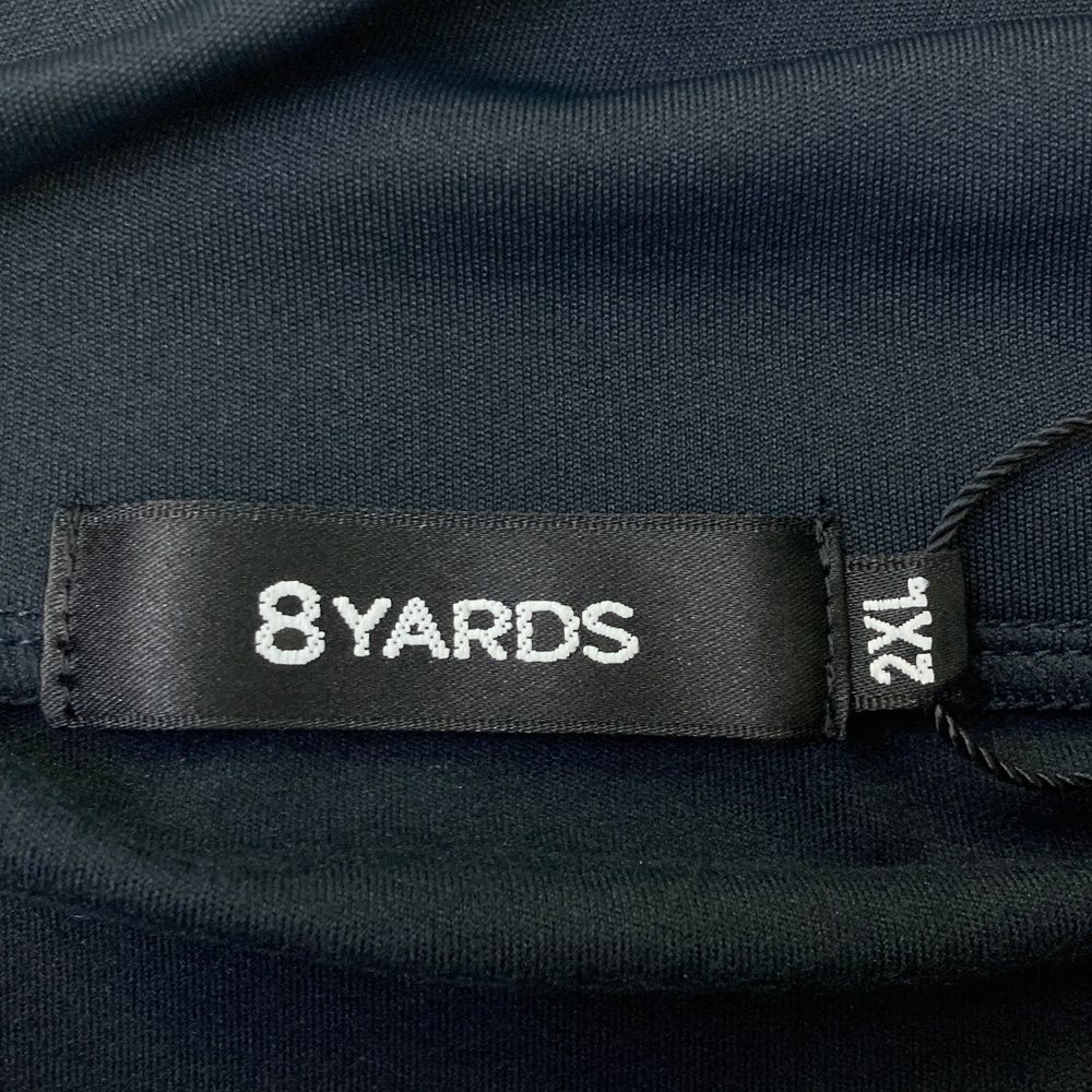 サイズ：2XL 8YARDS ハチヤーズ  ハイネック長袖Tシャツ  ブラック系 [240101488814] ゴルフウェア メンズ ストスト サイズ：2XL 8YARDS ハチヤーズ ハイネック長袖Tシャツ ブラック