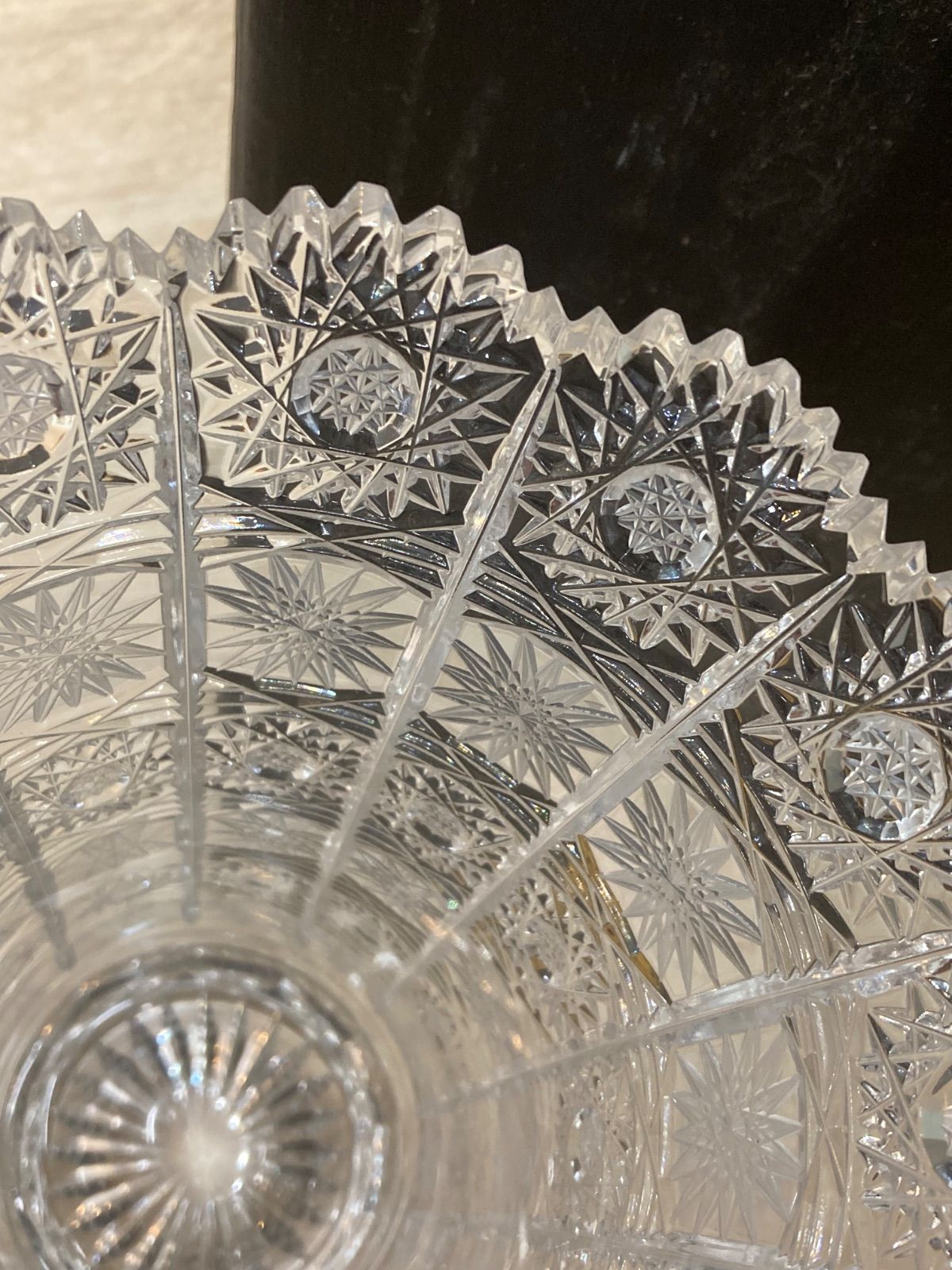 ☆未使用品 ボヘミアクリスタル 花瓶 フラワーベース Bohemia