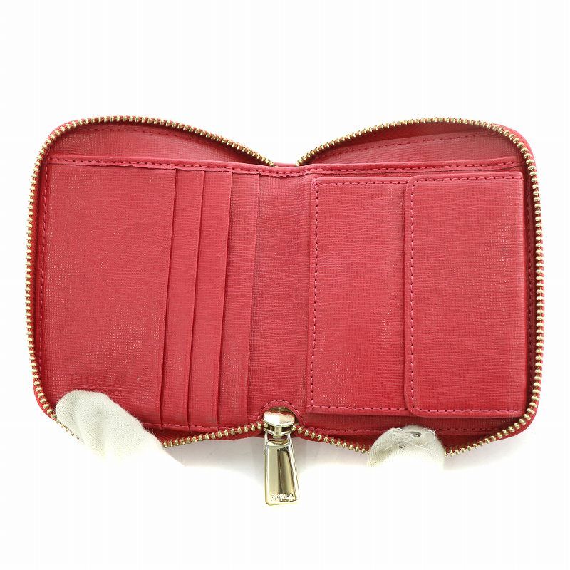 FURLA - 【中古品】FURLA コンパクトウォレット ブラック レザー 二つ折り財布 折りたたみ財布 ミニ財布 レディース シンプル おしゃれ  人気 ギフト【中古】松山久万ノ台店の通販 by かんてい局(愛媛県)'s shop｜フルラならラクマ