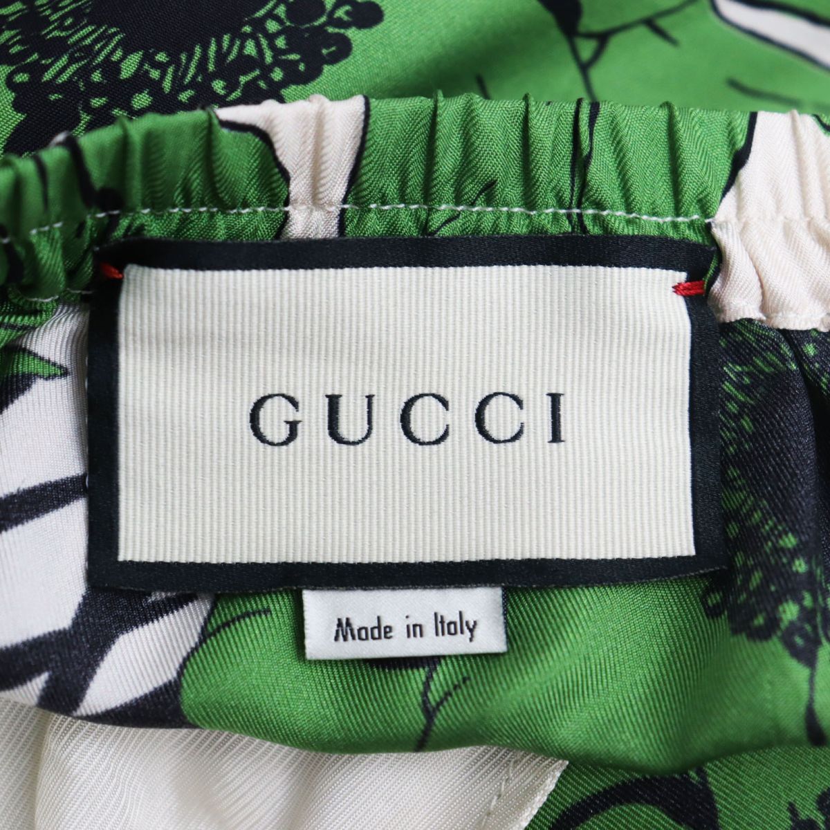 美品○GUCCI グッチ 624399 シルク100％ ポピーフラワープリント 花柄