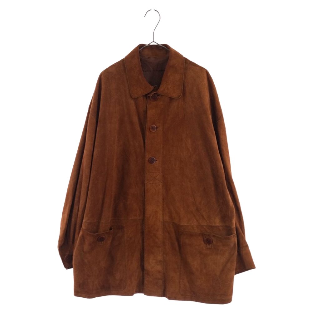 LOEWE (ロエベ) オールド スウェードレザージャケット ブラウン 1154 ... 【美品】old loewe ロエベ レザーブルゾン ブラウン