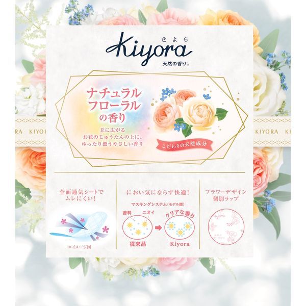 まとめ買い-24点セット ソフィＫｉｙｏｒａナチュラルフローラル７２枚 ユニ チャーム ユニチャーム 生理用品