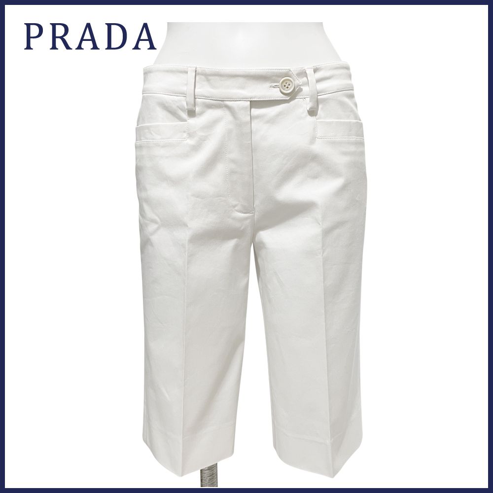 新品プラダ コットン ハーフパンツ 白 #38 PRADA www.ch4x4.com