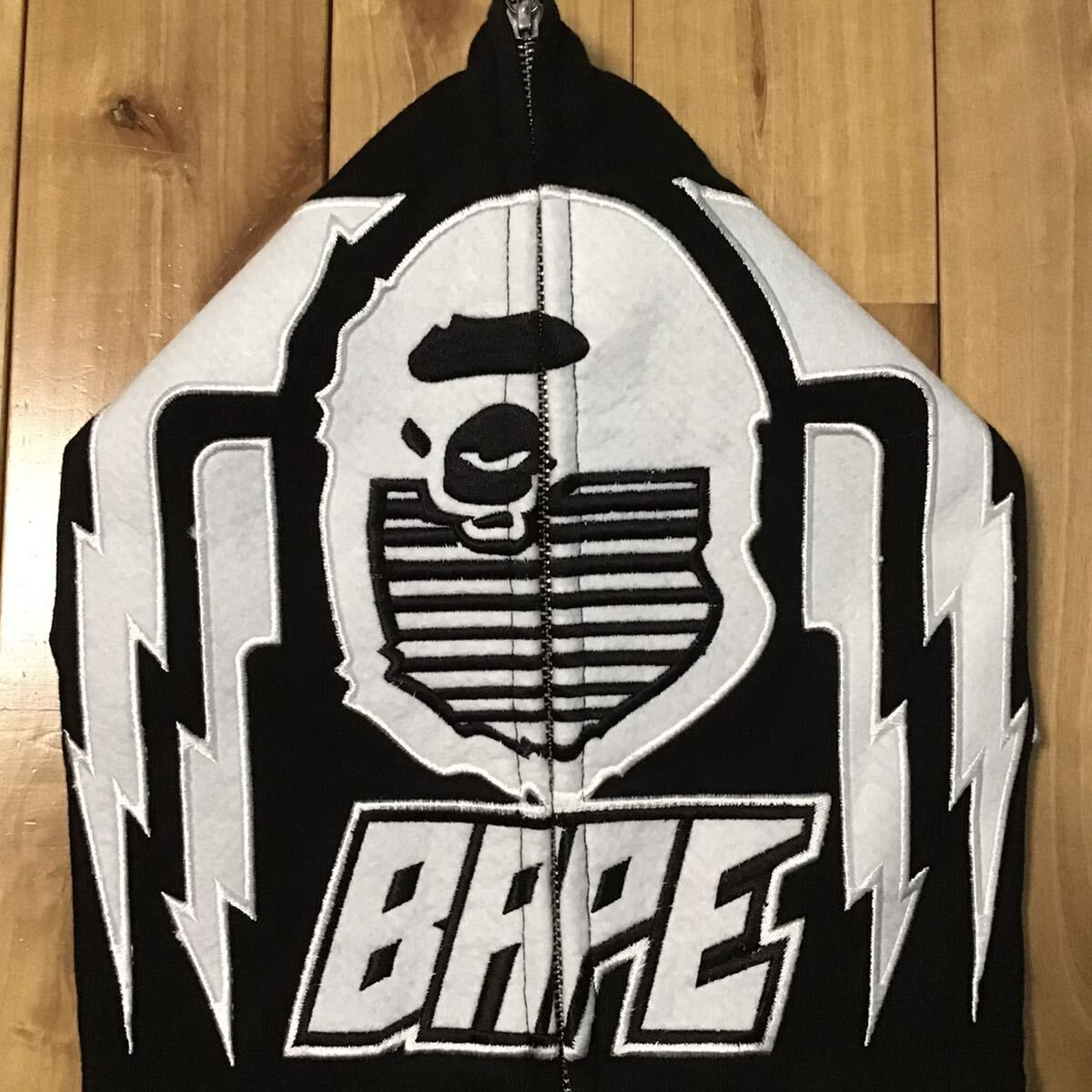 BAPE Motor sport フルジップ パーカー Mサイズ black a bathing ape  