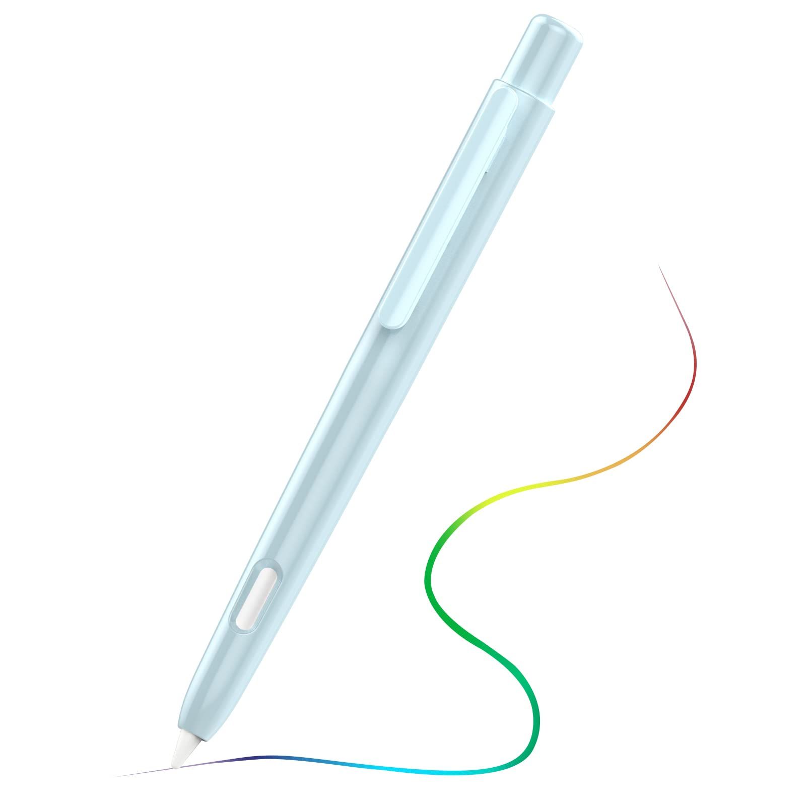 MoKo ホルダーケース Apple Pencil第2世代対応 格納式保護ペンカバー 頑丈なクリップ付き iPad Mini 6 2021/ iPad Air 第5/第4世代/iPad Pro 11 /Pro 12.9 2021/2020用 スカイ [ブルー]
