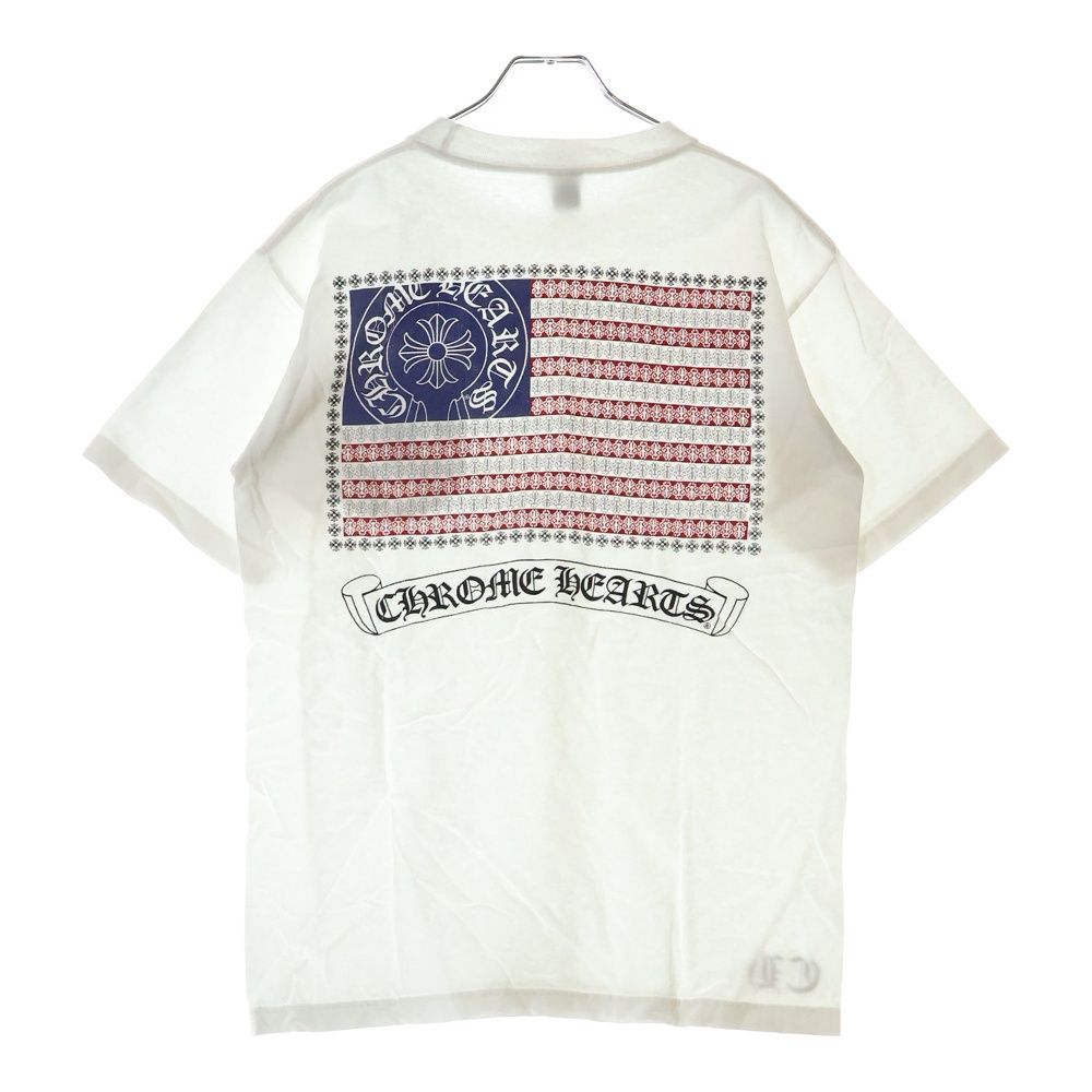 クロムハーツ Tシャツ ホワイト 星条旗 アメリカ Mサイズ CHROME HEARTS (クロムハーツ) OLD American Flag Tee