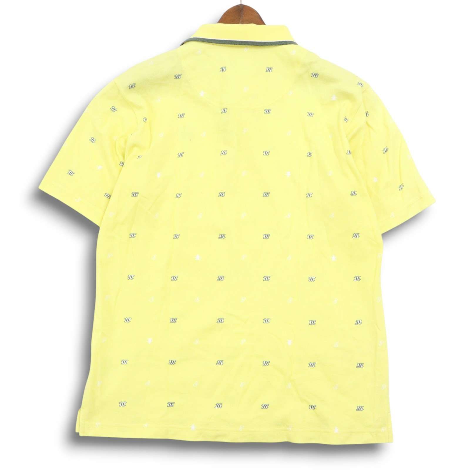 美品　マンシングウェア　半袖　ポロシャツ　総柄　鹿の子　ポリエステル　春夏 マンシングウェア Munsingwear 鹿子半袖シャツ -デサントストア