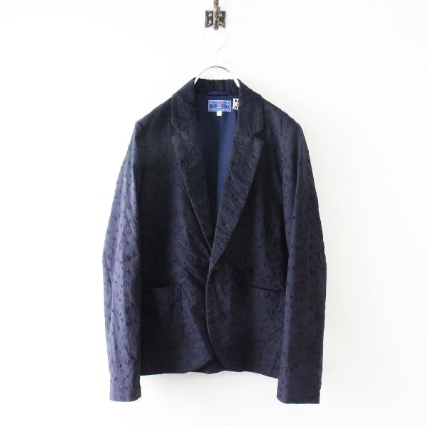blueblue 総柄ジャケット インディゴ ホンアイニジュウオリサシコカバーオール(L(MEN) Indigo