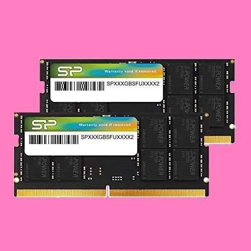 32GBx2枚_DDR5 4800MHz シリコンパワー DDR5 64GB (32GBx2) 4800MHz (PC5-38400) 262ピン  CL40 1.1V SODIMM ノートパソコン Non-ECC RAM コンピューターメモリ SU064GBS