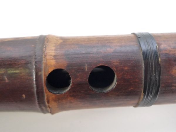 旧家蔵出 一節切 ひとよぎり 高級 時代和楽器 縦笛 希少 レア