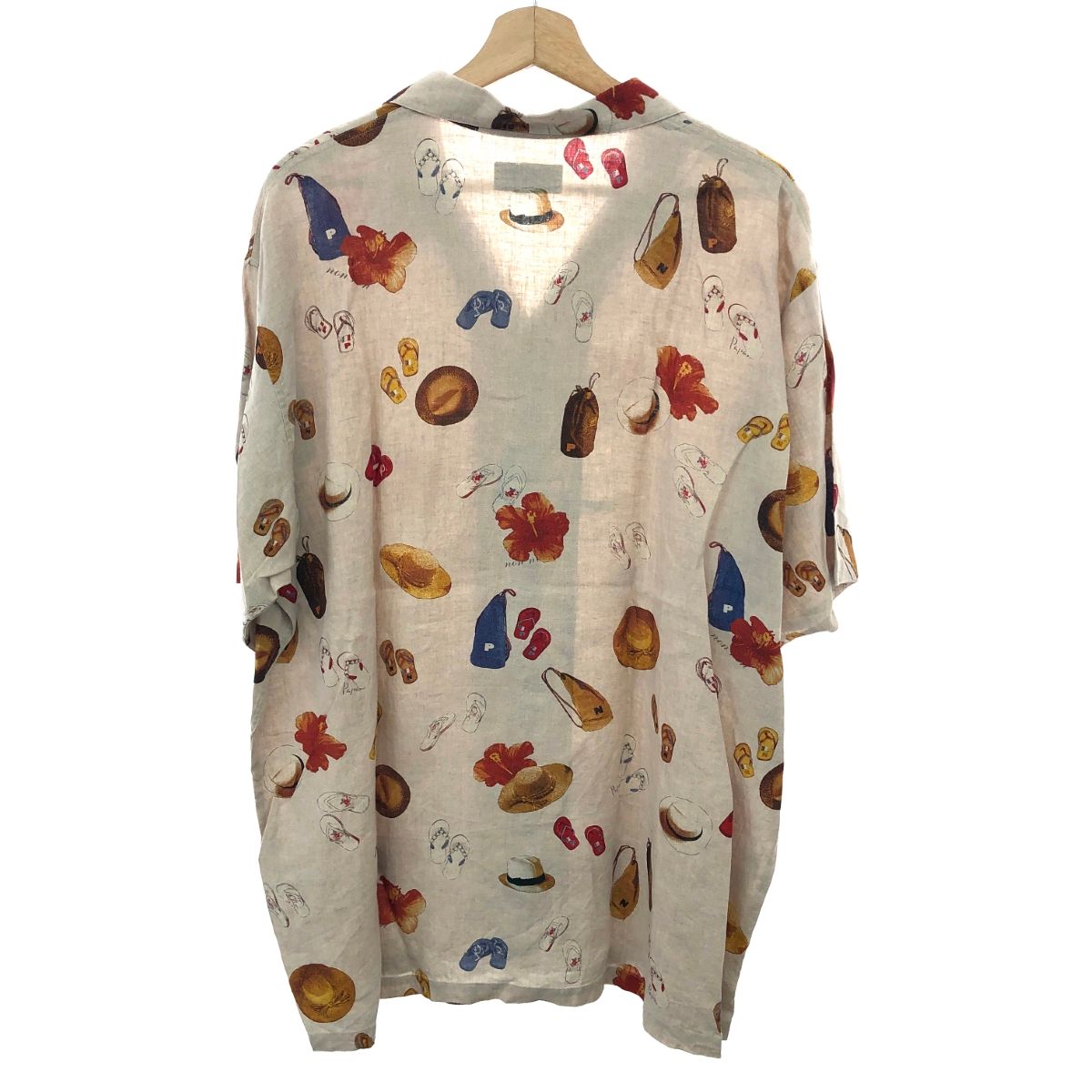 PAPAS パパス アロハシャツ サイズ LL グレージュ メンズ | 240001074028