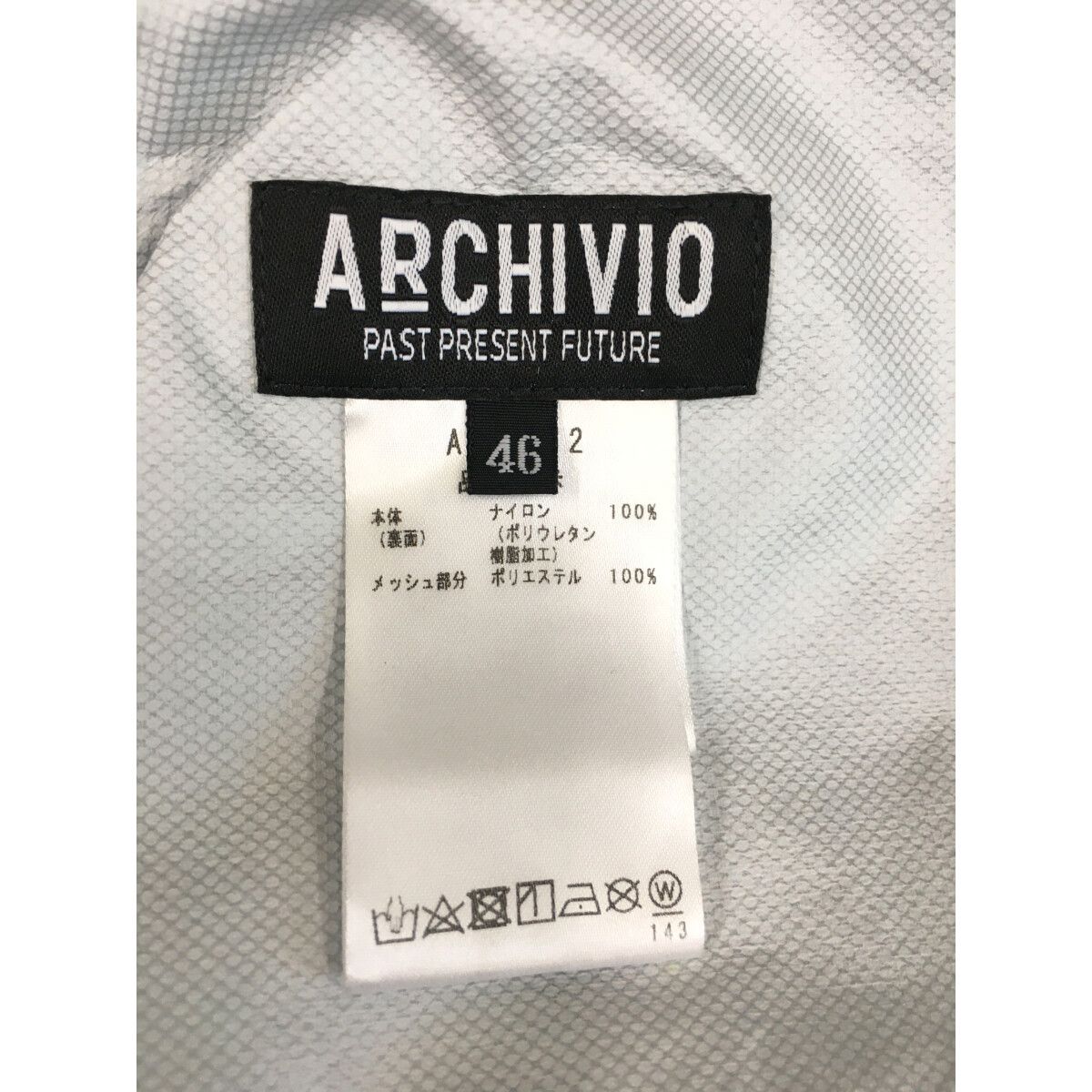 archivio - coco 中古 アルチビオ archivio メンズ レインパンツ 46(M) 黒 ブラック 収納袋付き 中古 メンズ アルチビオ archivio レインパンツ 46(M) 黒