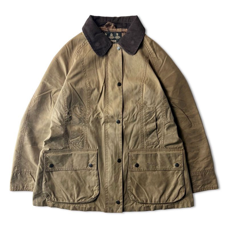 英国製 Barbour 4ポケット オイルド ジャケット 10 レディース