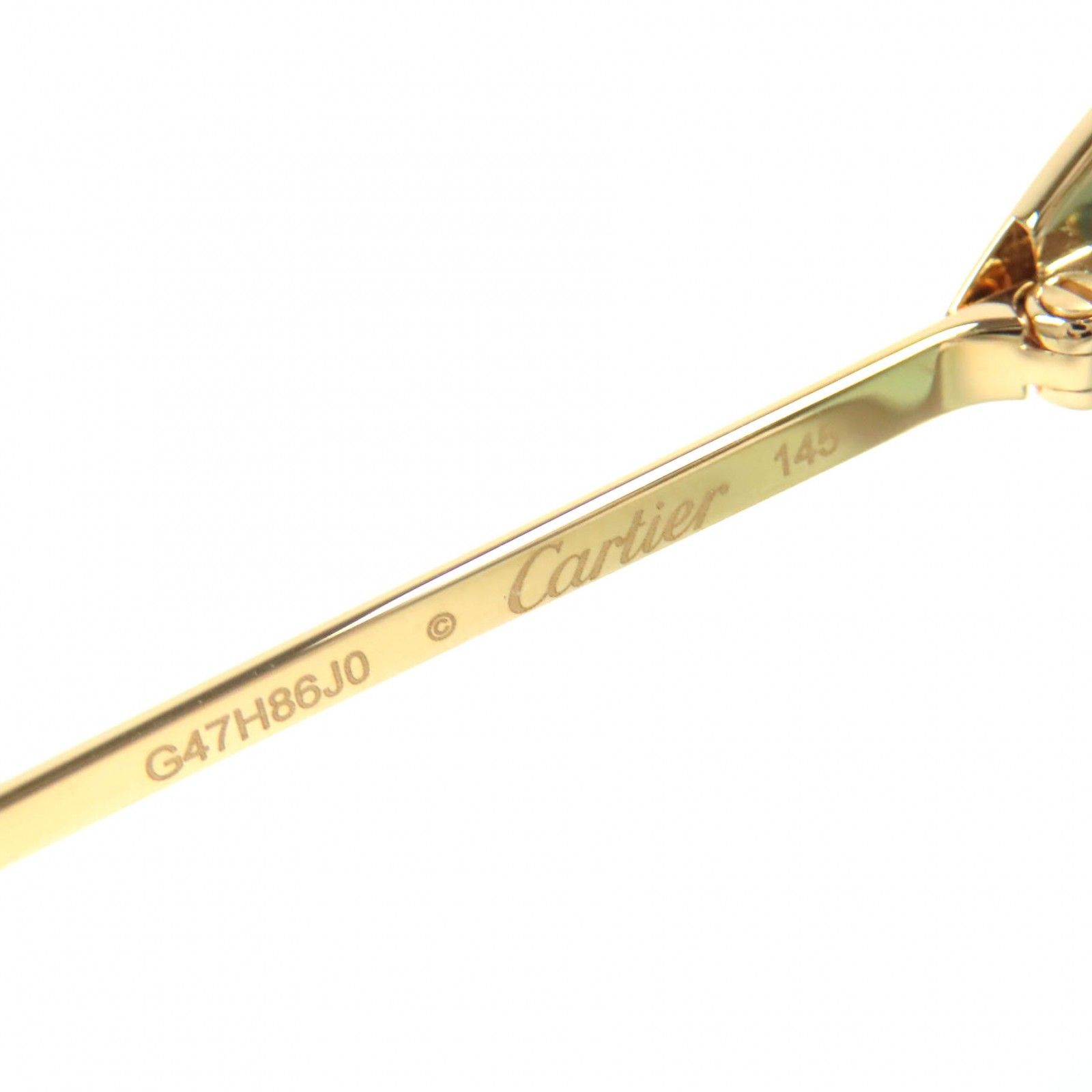 極美品△Cartier カルティエ CT0468S 003 リムレス フチ無し
