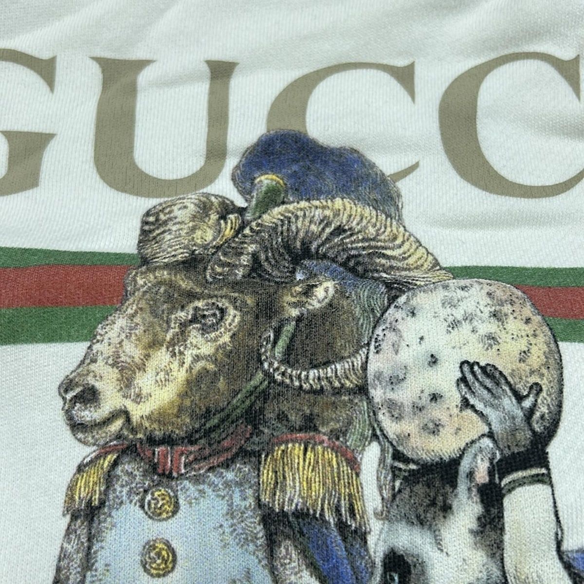 GUCCI 青色 蛇デザイン 長袖トレーナー GUCCI 青色 蛇デザイン 長袖トレーナー