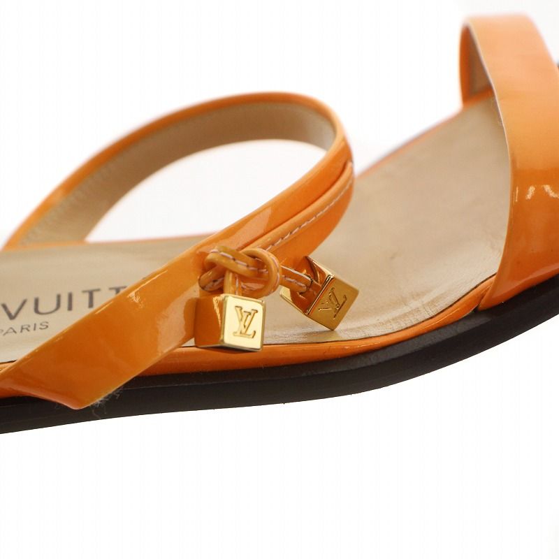 新品★LOUIS VUITTONルイヴィトン オレンジレザーバックル付きミュール 新品☆LOUIS VUITTONルイヴィトン オレンジレザーバックル付き