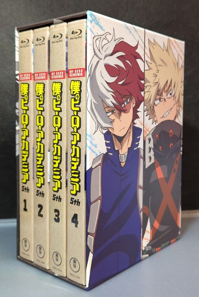 アニメBlu-ray　Disc　不備有)僕のヒーローアカデミア 5th 初回生産版 全4巻セット(アニメイト全巻収納BOX付き)(状態：特製ブックレット・複製原画ポストカード欠品) Amazon.co.jp: 僕のヒーローアカデミア5th 初回生産版 全4巻