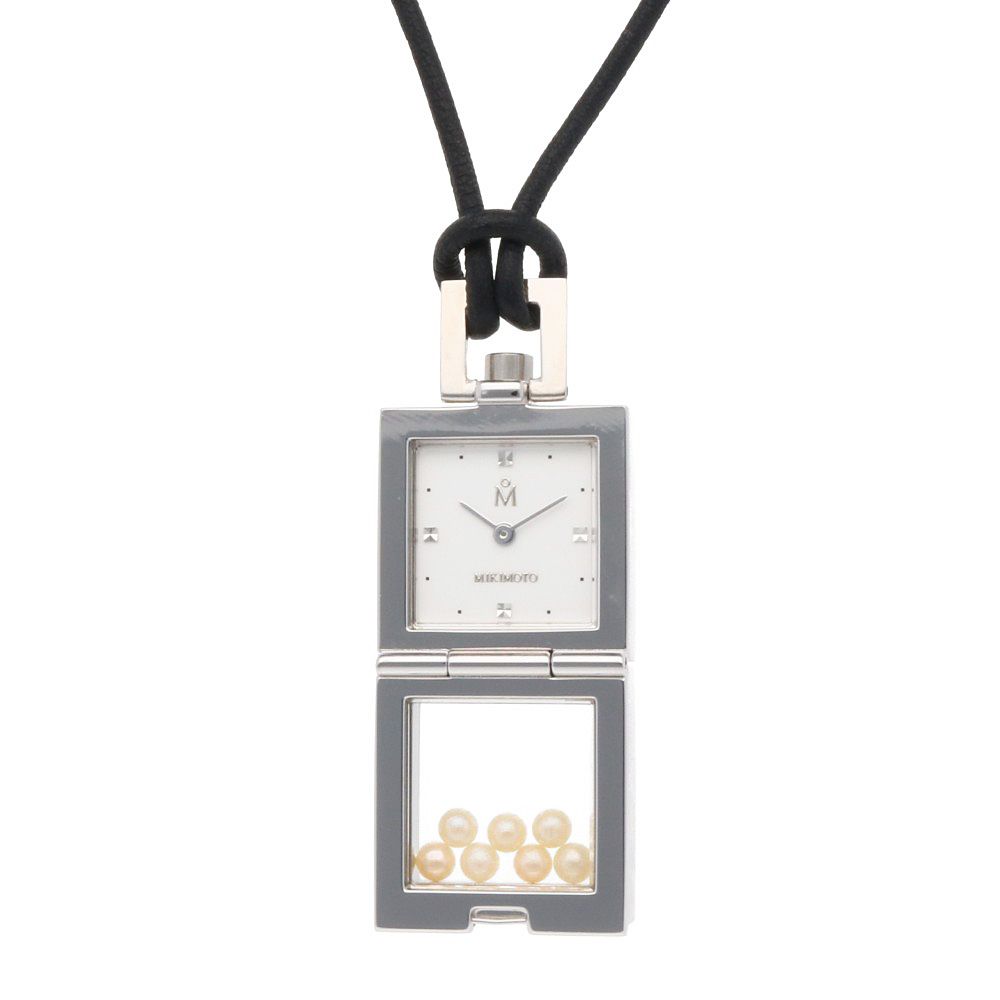 ミキモト 懐中時計 ステンレススチール クオーツ レディース MIKIMOTO  