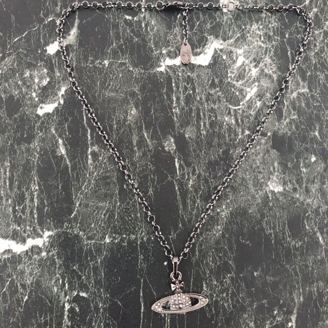 ヴィヴィアンウエストウッド　ミニバスレリーフネックレス　ガンメタ Vivienne Westwood ヴィヴィアンウエストウッド ネックレス
