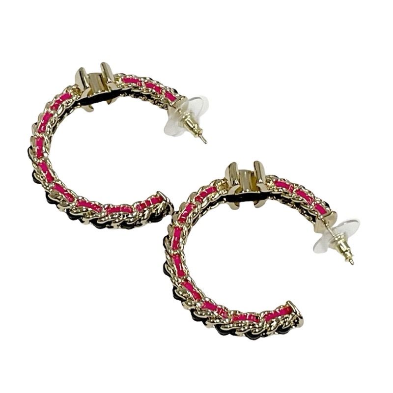 シャネル CHANEL ピアス イヤリング ゴールド ブラック ピンク
