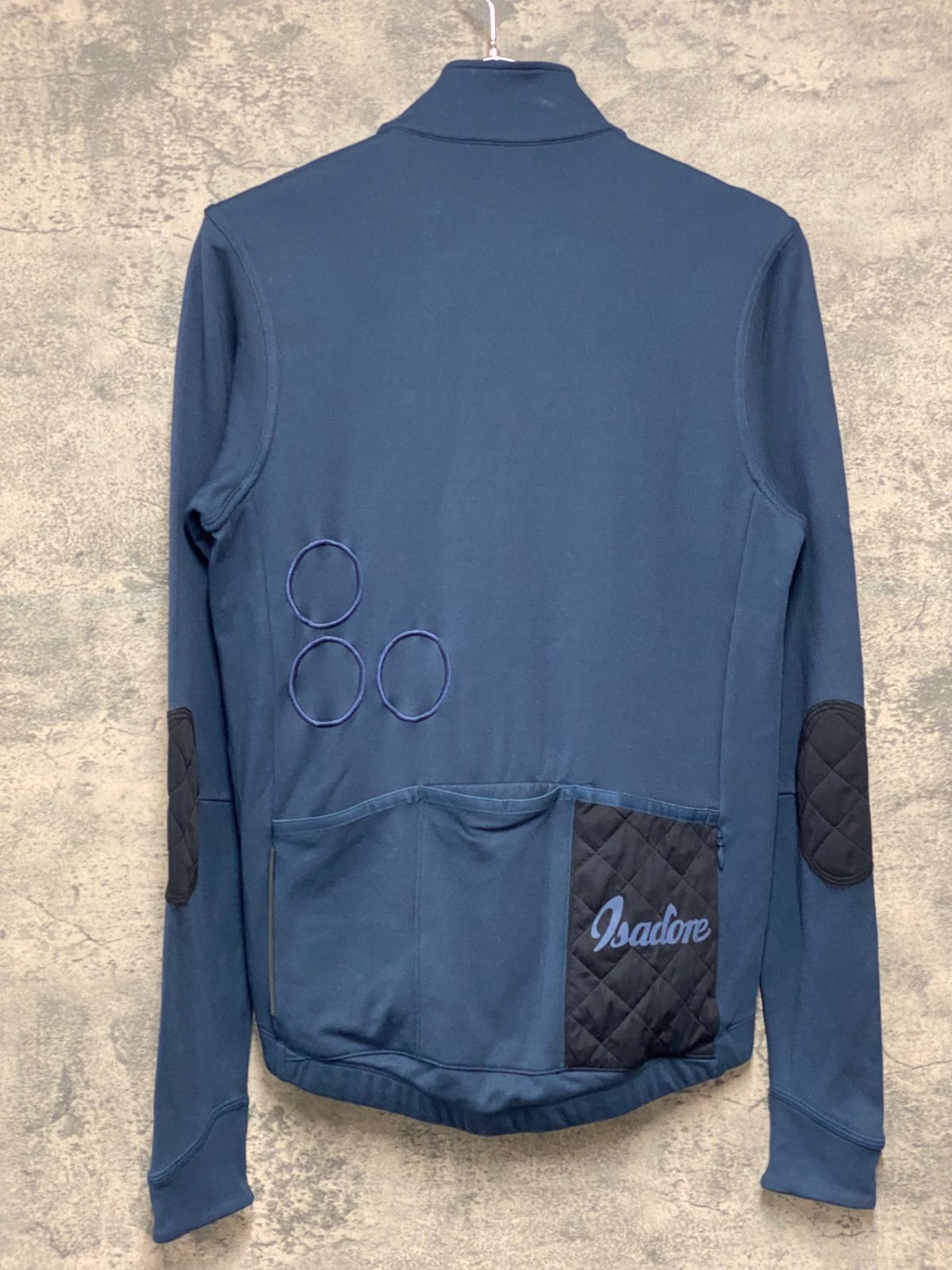 JG357 イザドア Isadore 長袖 サイクルジャージ 紺 S 裏起毛