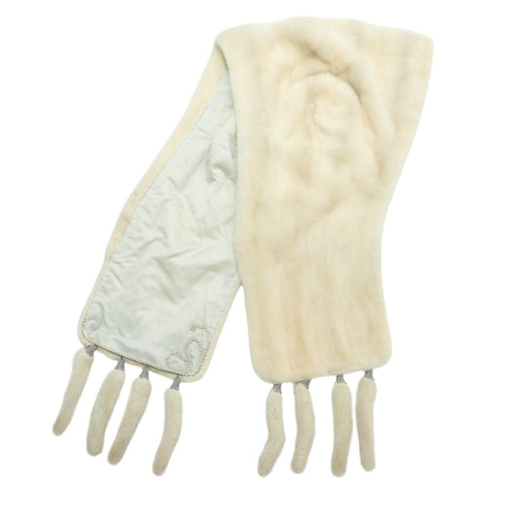 美品 定価７万 DOUDOU ミンクファー フリンジ グレー灰色 ショール 楽天市場】良品▽MINK サファイアミンク 房付き 本毛皮大判