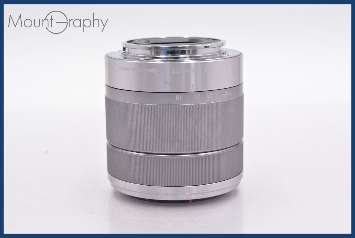 上 ソニー SONY E-mount SEL1855 18-55mm F3.5-5.6 OSS 前後キャップ-レンズフィルター付 完動 同梱可 am211