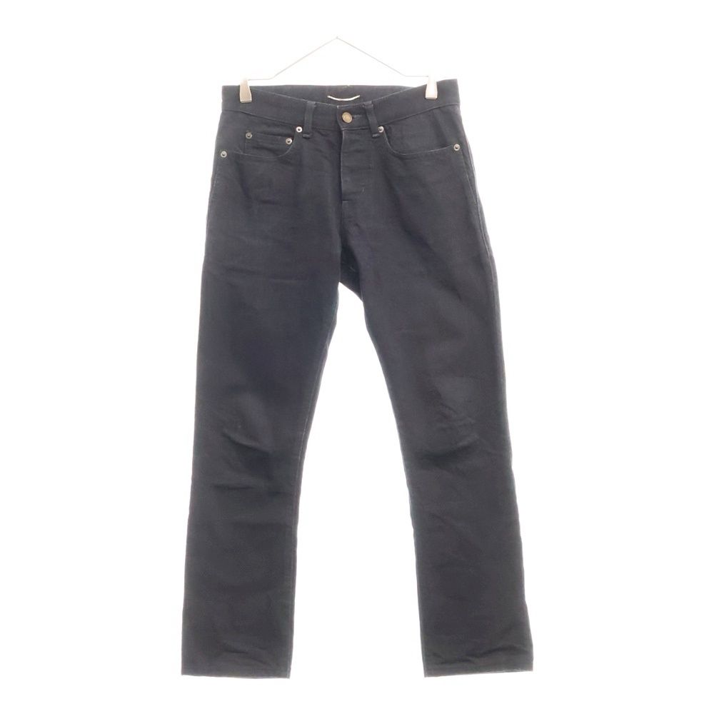 SAINT LAURENT PARIS サンローランパリ 加工スリムストレートデニムパンツ 670614 YF899 ブラック